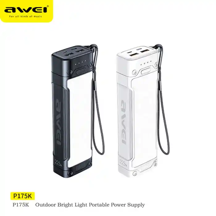 Awei P175K 20000mah 22.5w Portable Power Supply Power bank With Strong Flashlight